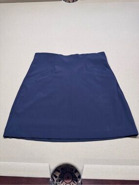 Express Navy Super Soft Twill Stretch Mini Skirt